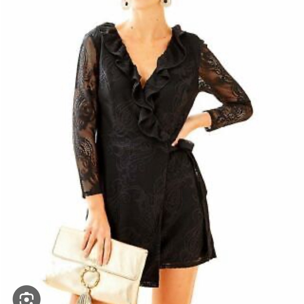 Lilly Pulitzer NWT Tiki Wrap Ruffle Romper